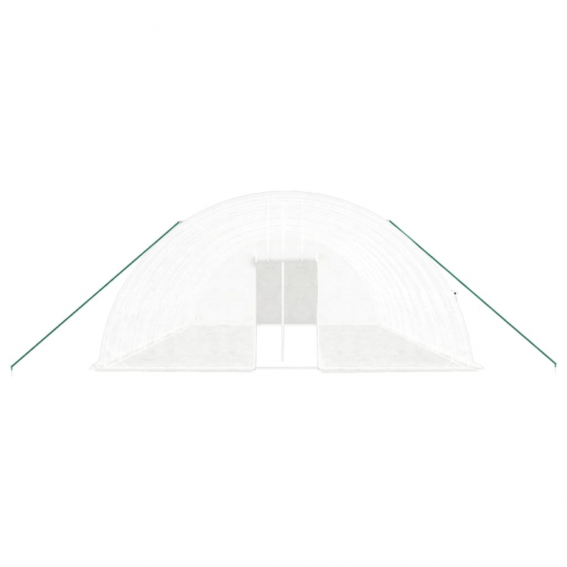 Gewächshaus mit Stahlrahmen Weiß 60 m² 10x6x2,85 m