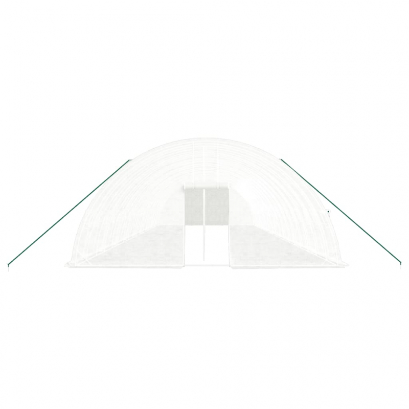 Gewächshaus mit Stahlrahmen Weiß 108 m² 18x6x2,85 m