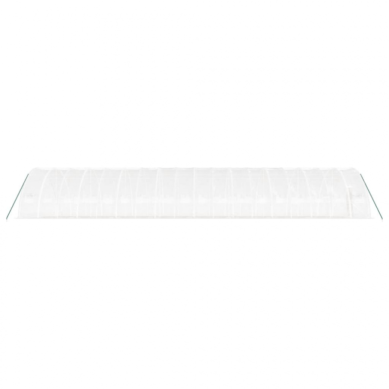 Gewächshaus mit Stahlrahmen Weiß 108 m² 18x6x2,85 m