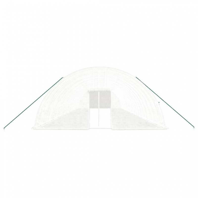 Gewächshaus mit Stahlrahmen Weiß 120 m² 20x6x2,85 m