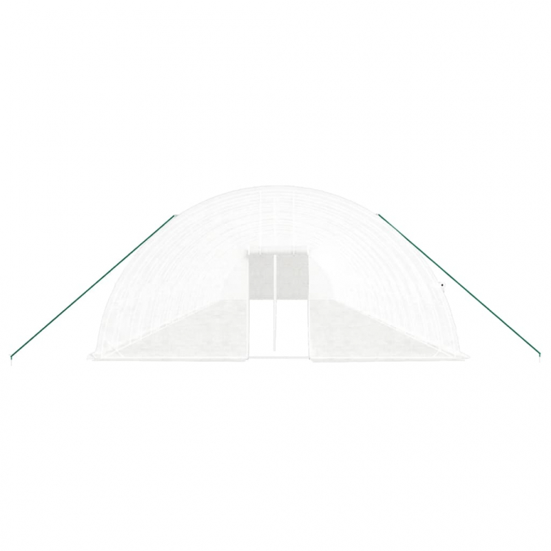 Gewächshaus mit Stahlrahmen Weiß 132 m² 22x6x2,85 m