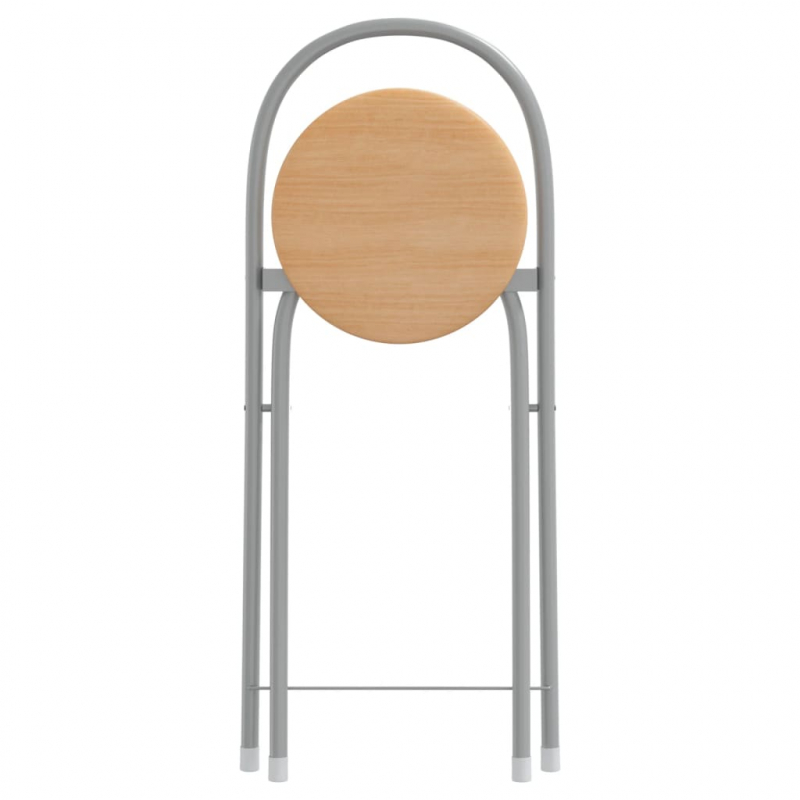 3-tlg. Bar-Set Grau und Braun Holzwerkstoff und Eisen