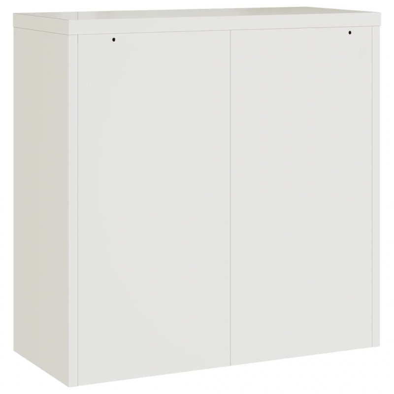 Aktenschrank Weiß 90x40x130 cm Stahl