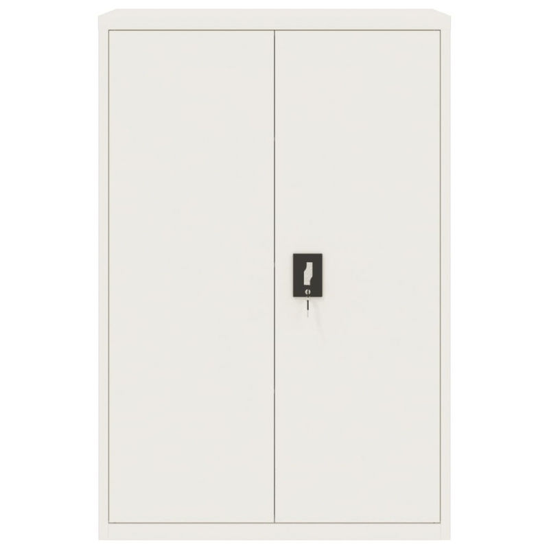 Aktenschrank Weiß 90x40x180 cm Stahl