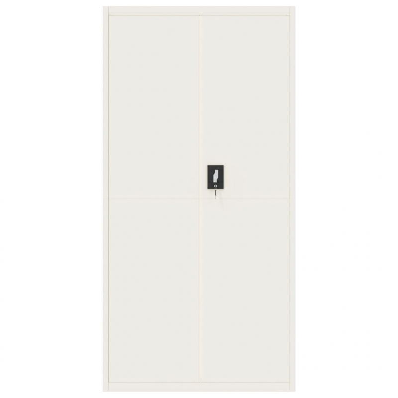 Aktenschrank Weiß 90x40x220 cm Stahl