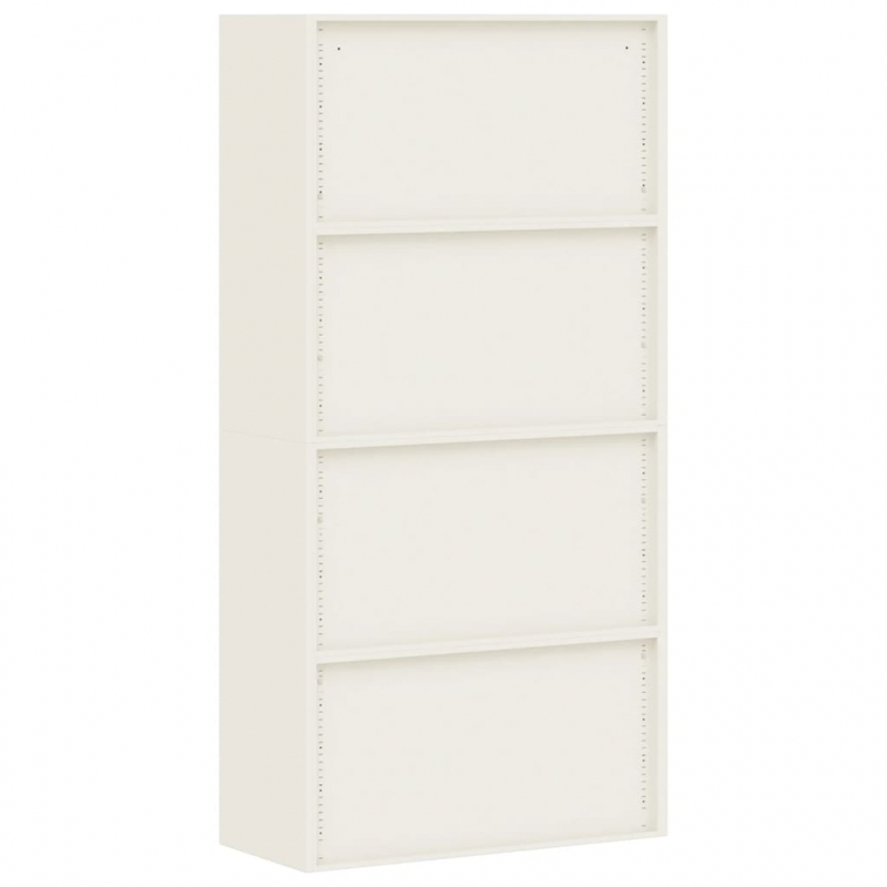 Aktenschrank Weiß 90x40x220 cm Stahl