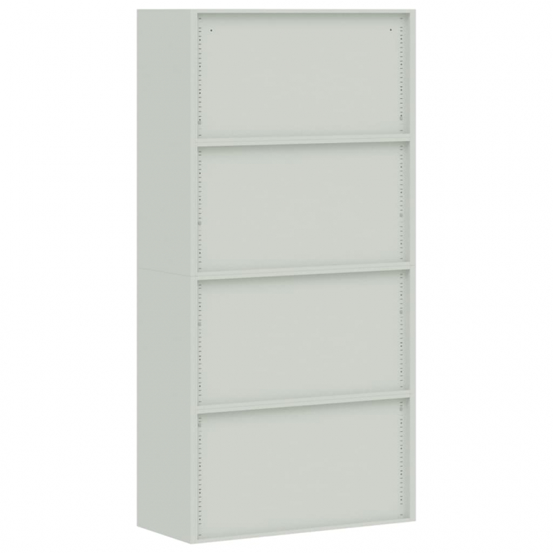 Aktenschrank Hellgrau 90x40x220 cm Stahl