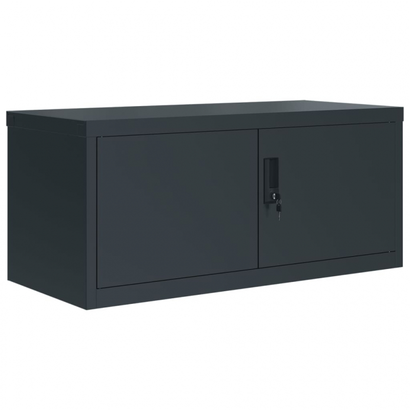 Aktenschrank Anthrazit 90x40x180 cm Stahl