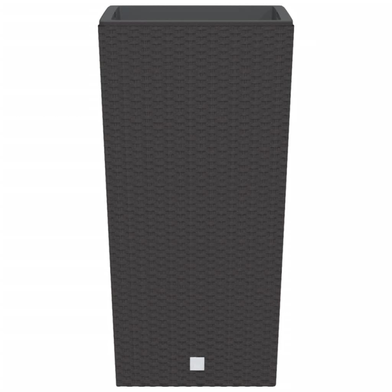 Pflanzkübel mit herausnehmbaren Einsatz Braun 21/49 L PP-Rattan