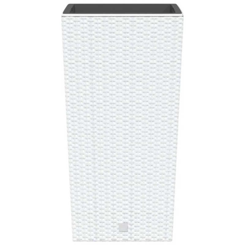 Pflanzkübel mit herausnehmbaren Einsatz Weiß 21/49 L PP-Rattan