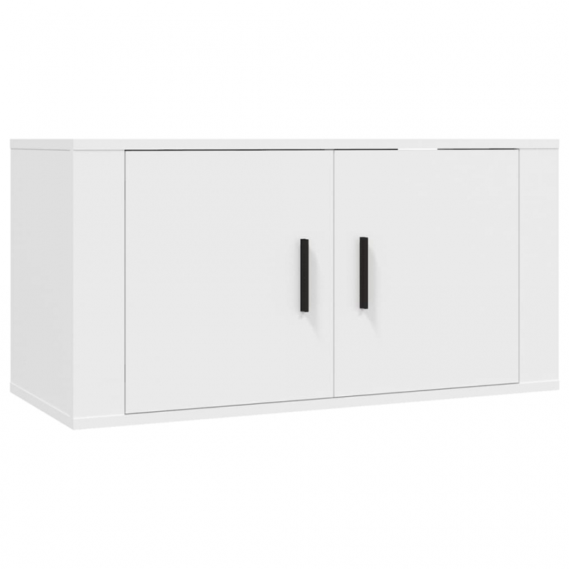 3-tlg. TV-Schrank-Set Weiß Holzwerkstoff