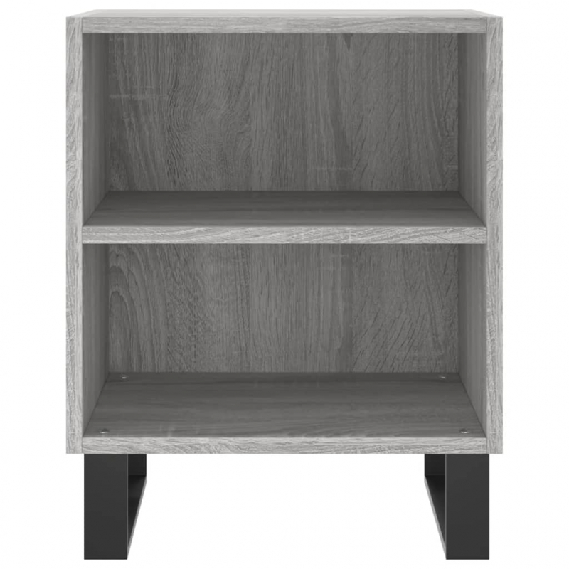 Nachttische 2 Stk. Grau Sonoma 40x30x50 cm Holzwerkstoff