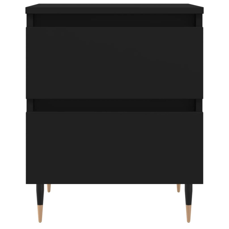 Nachttische 2 Stk. Schwarz 40x35x50 cm Holzwerkstoff