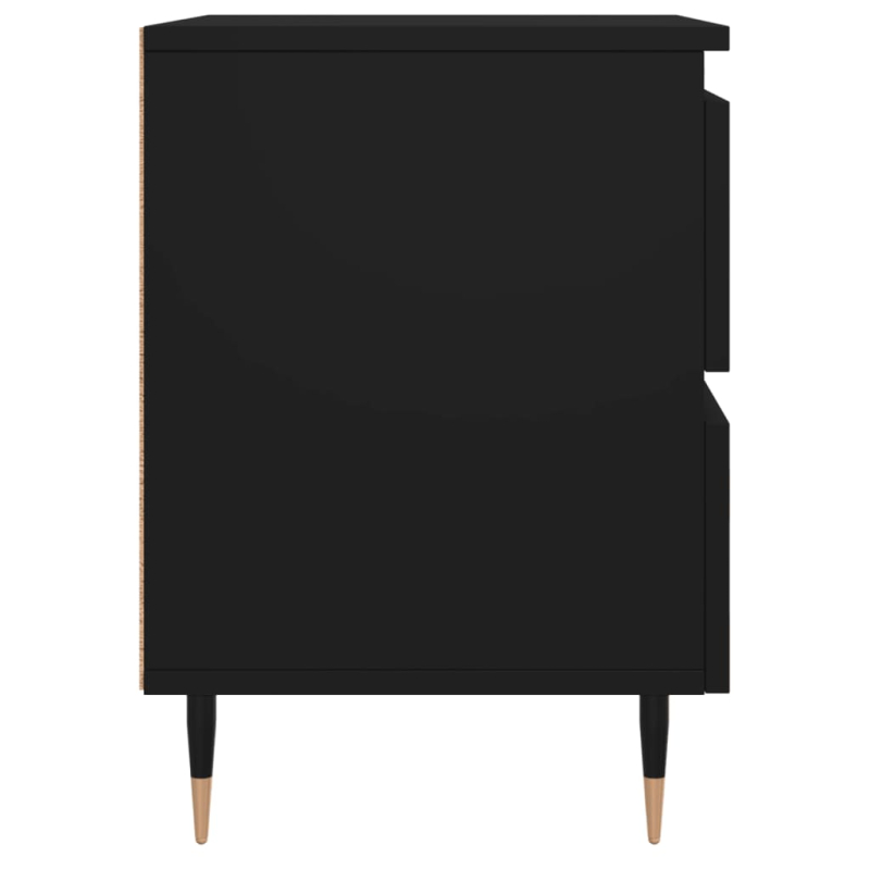 Nachttische 2 Stk. Schwarz 40x35x50 cm Holzwerkstoff