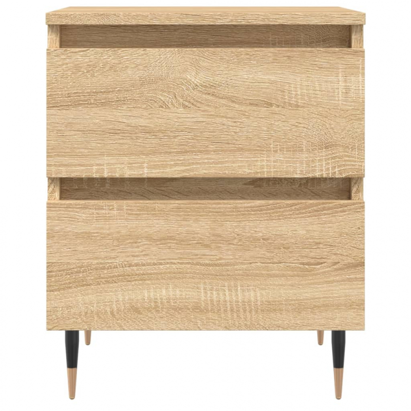 Nachttische 2 Stk. Sonoma-Eiche 40x35x50 cm Holzwerkstoff