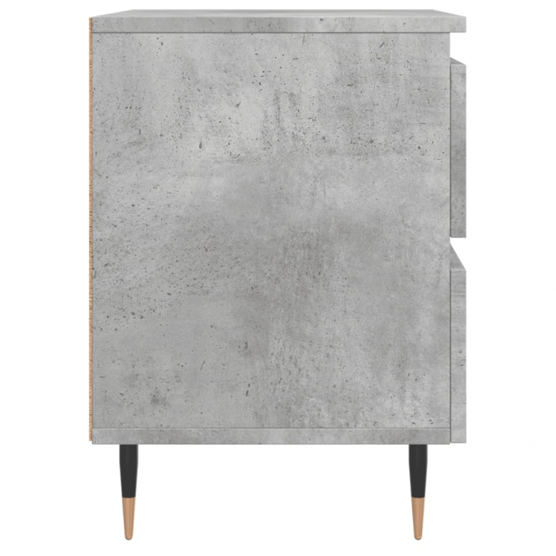 Nachttische 2 Stk. Betongrau 40x35x50 cm Holzwerkstoff