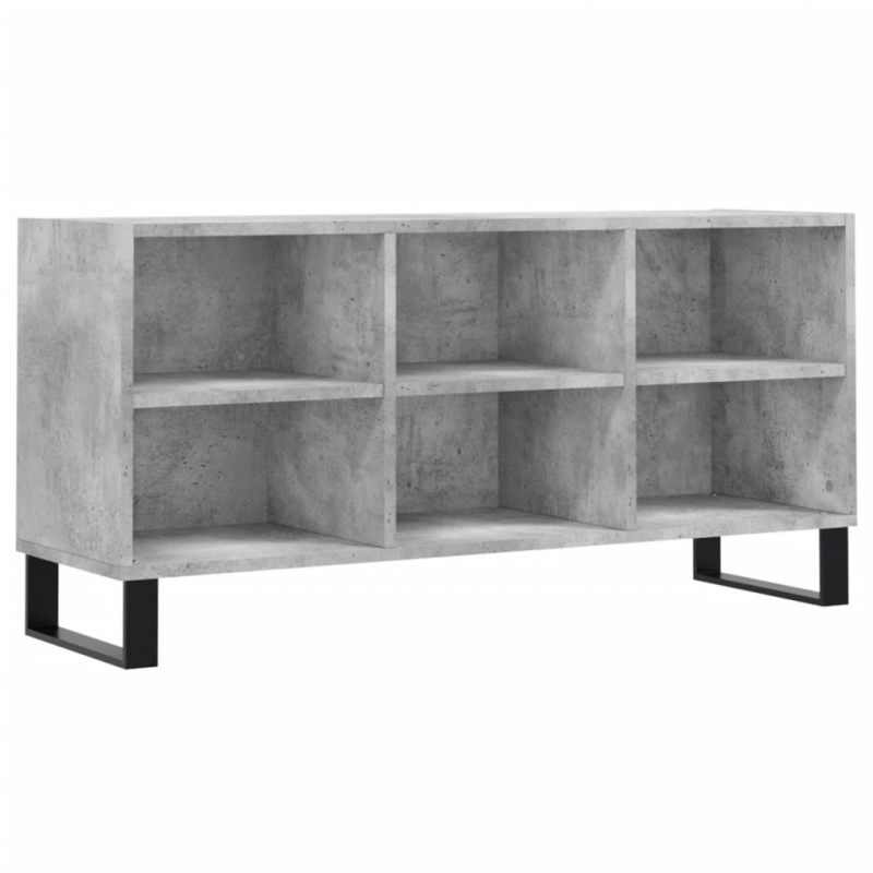 TV-Schrank Betongrau 103,5x30x50 cm Holzwerkstoff