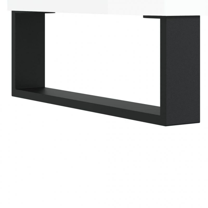 Sideboard Hochglanz-Weiß 103,5x35x70 cm Holzwerkstoff