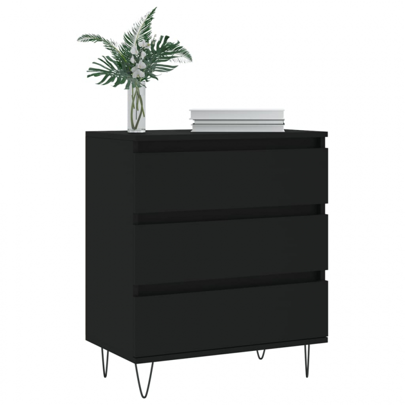Sideboard Schwarz 60x35x70 cm Holzwerkstoff