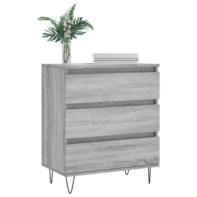 Sideboard Grau Sonoma 60x35x70 cm Holzwerkstoff