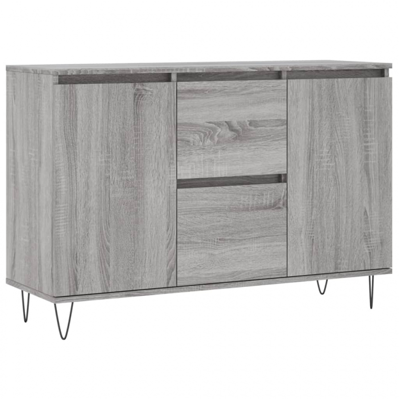 Sideboard Grau Sonoma 104x35x70 cm Holzwerkstoff