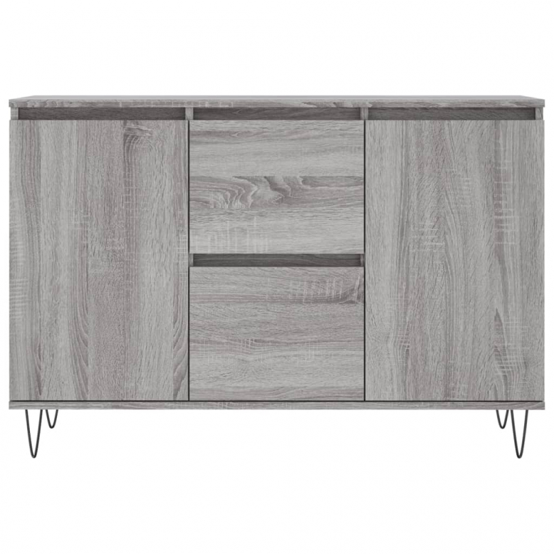 Sideboard Grau Sonoma 104x35x70 cm Holzwerkstoff