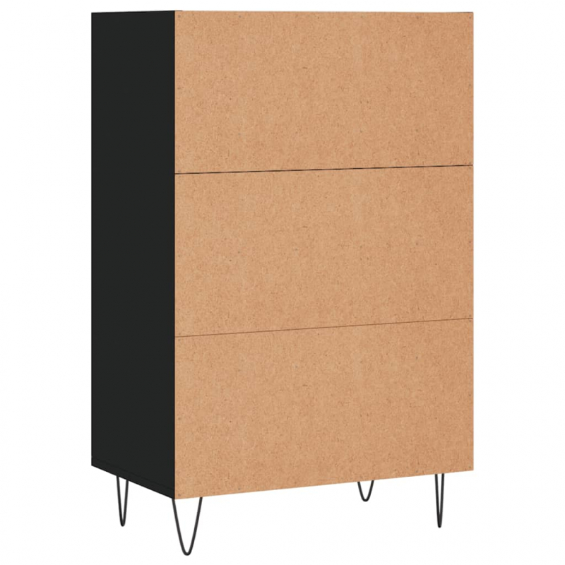 Highboard Schwarz 57x35x90 cm Holzwerkstoff
