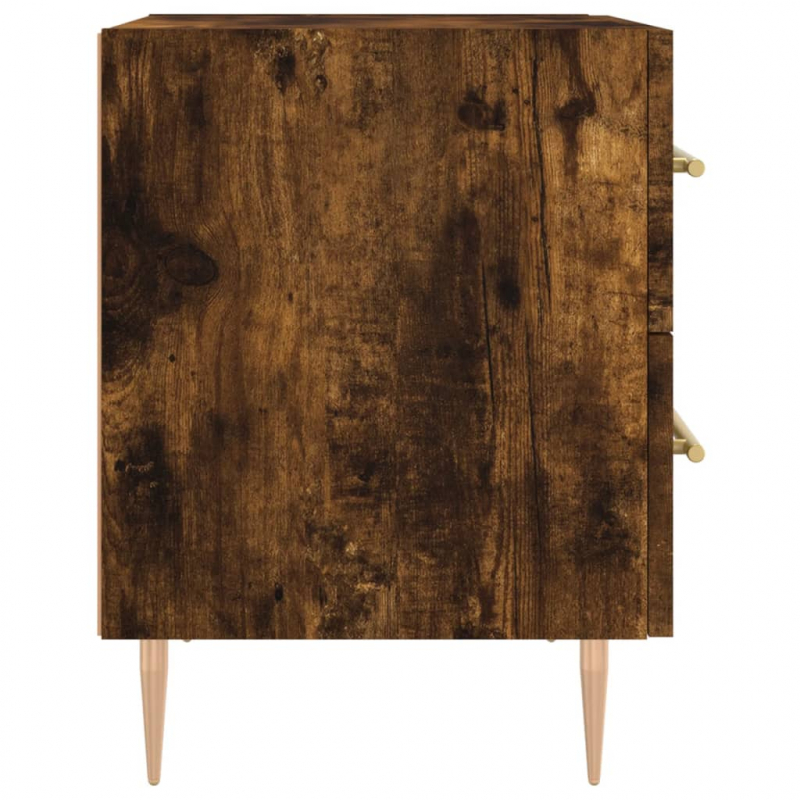 Nachttische 2 Stk. Räuchereiche 40x35x47,5 cm Holzwerkstoff