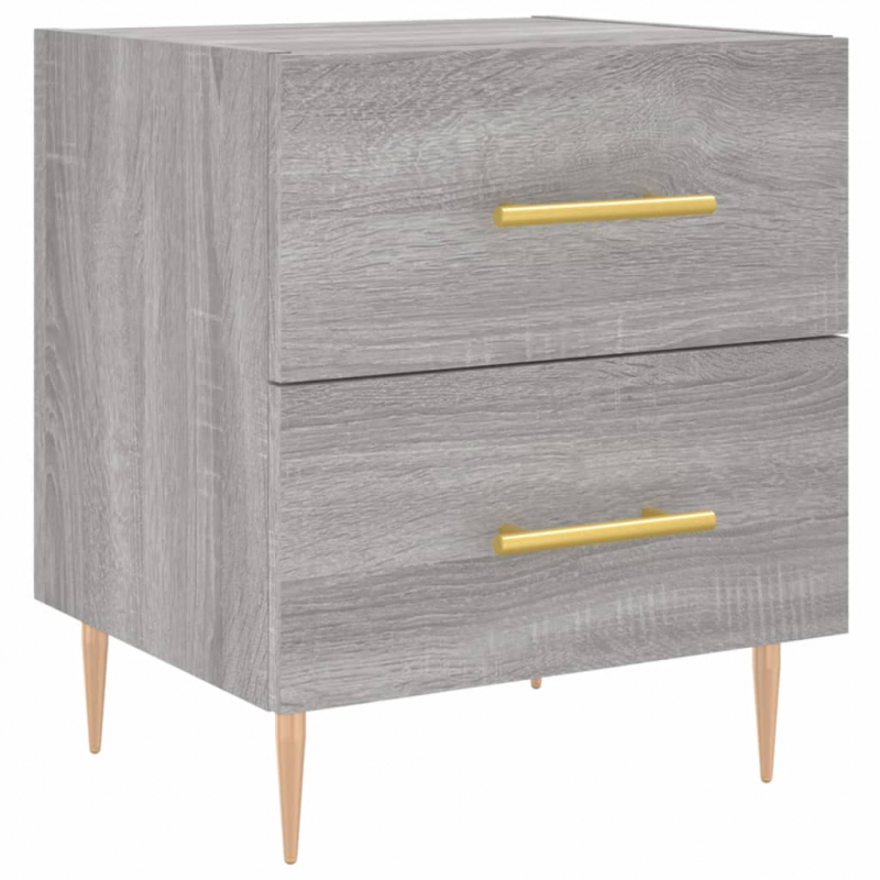 Nachttische 2 Stk. Grau Sonoma 40x35x47,5 cm Holzwerkstoff