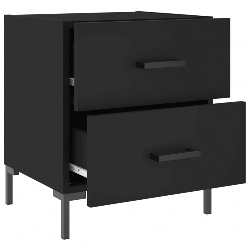 Nachttische 2 Stk. Schwarz 40x35x47,5 cm Holzwerkstoff