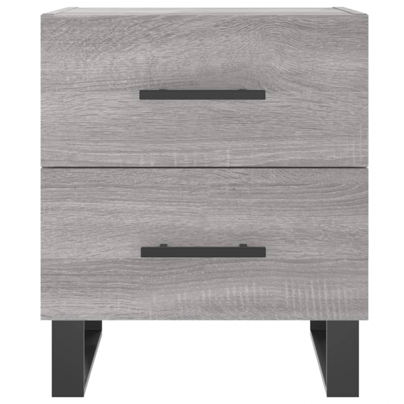 Nachttische 2 Stk. Grau Sonoma 40x35x47,5 cm Holzwerkstoff