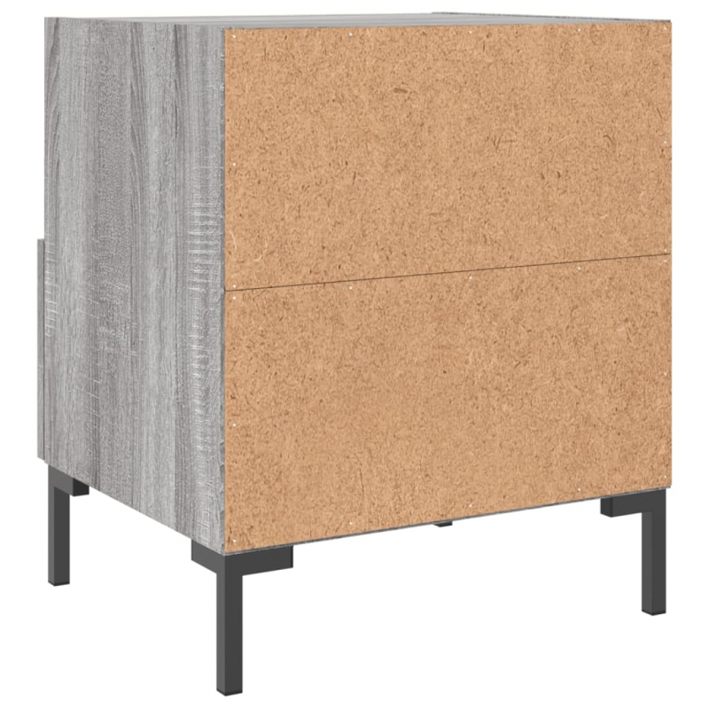 Nachttische 2 Stk. Grau Sonoma 40x35x47,5 cm Holzwerkstoff