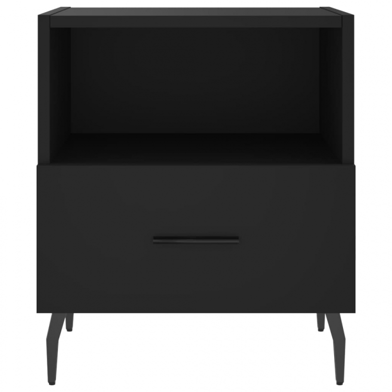 Nachttische 2 Stk. Schwarz 40x35x47,5 cm Holzwerkstoff