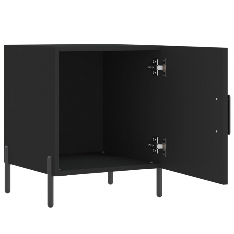 Nachttische 2 Stk. Schwarz 40x40x50 cm Holzwerkstoff