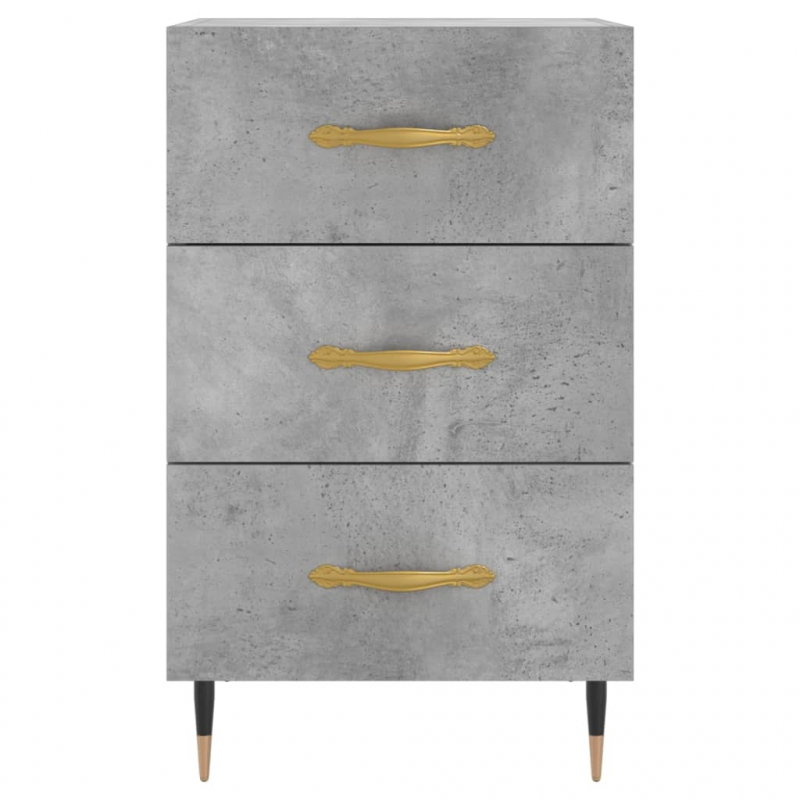 Nachttisch Betongrau 40x40x66 cm Holzwerkstoff