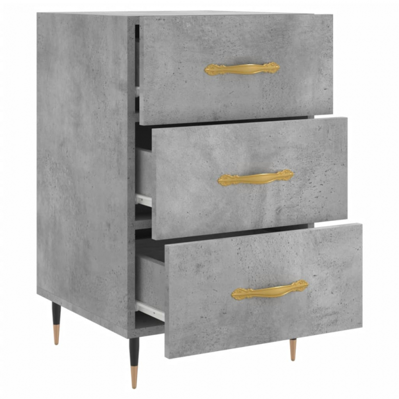 Nachttisch Betongrau 40x40x66 cm Holzwerkstoff