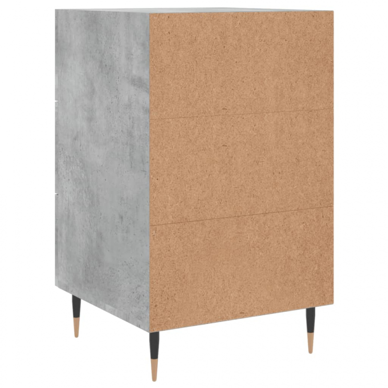Nachttisch Betongrau 40x40x66 cm Holzwerkstoff