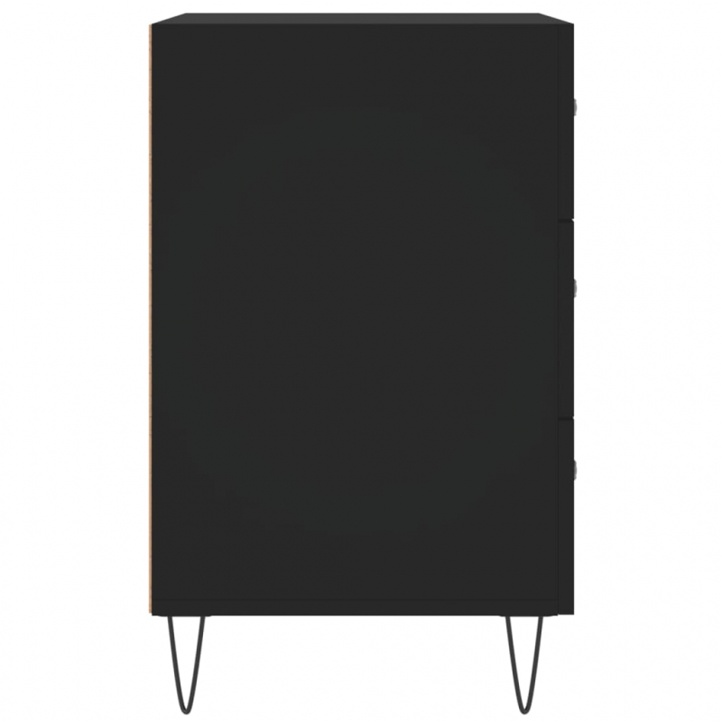 Nachttisch Schwarz 40x40x66 cm Holzwerkstoff