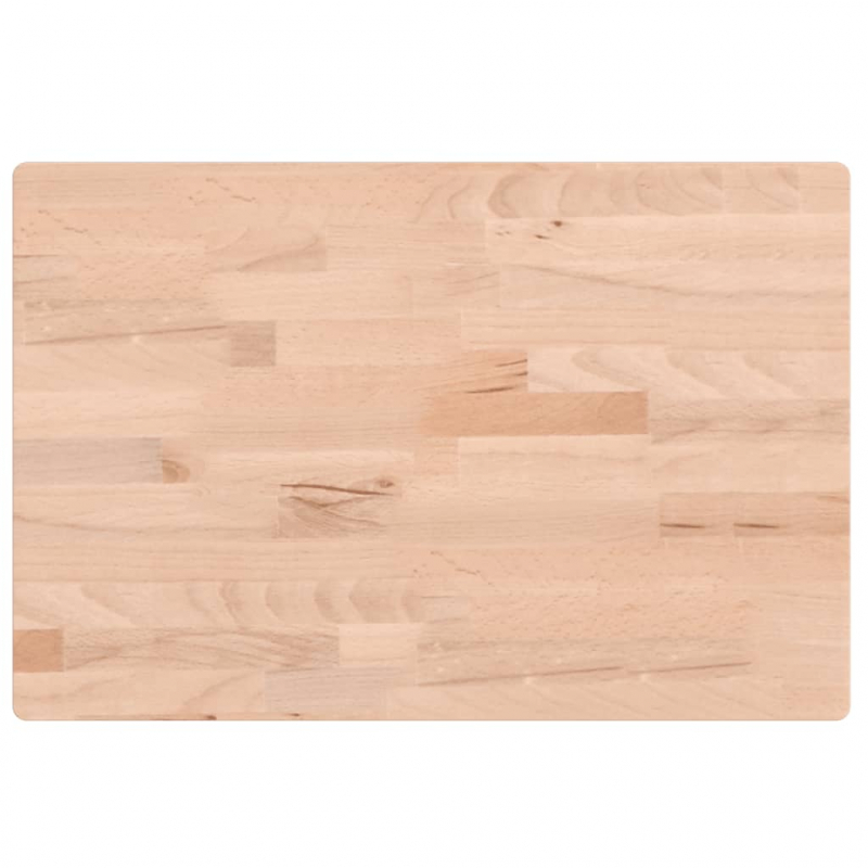 Tischplatte 60x40x4 cm Rechteckig Massivholz Buche