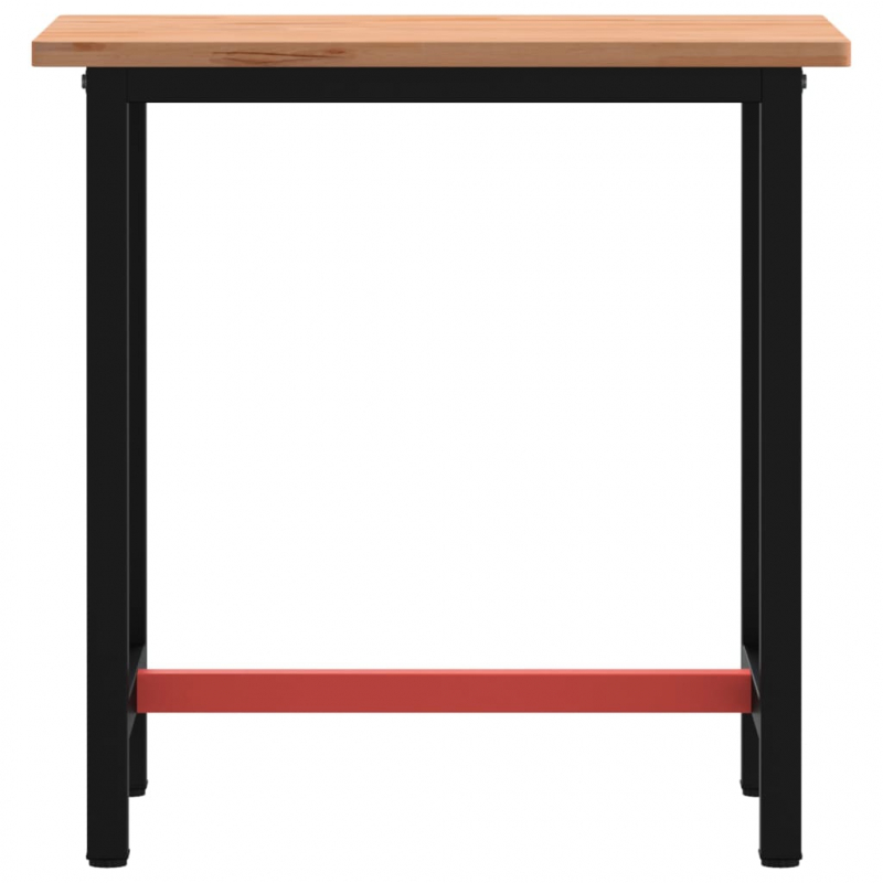 Werkbank 80x55x81,5 cm Massivholz Buche und Metall