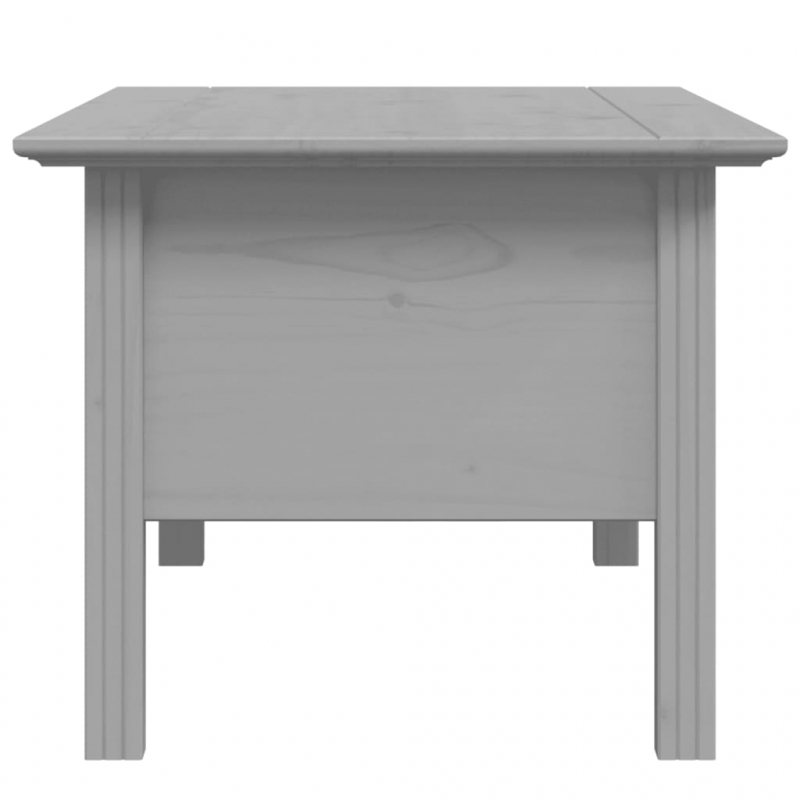 Couchtisch BODO Grau 100x55x46 cm Massivholz Kiefer