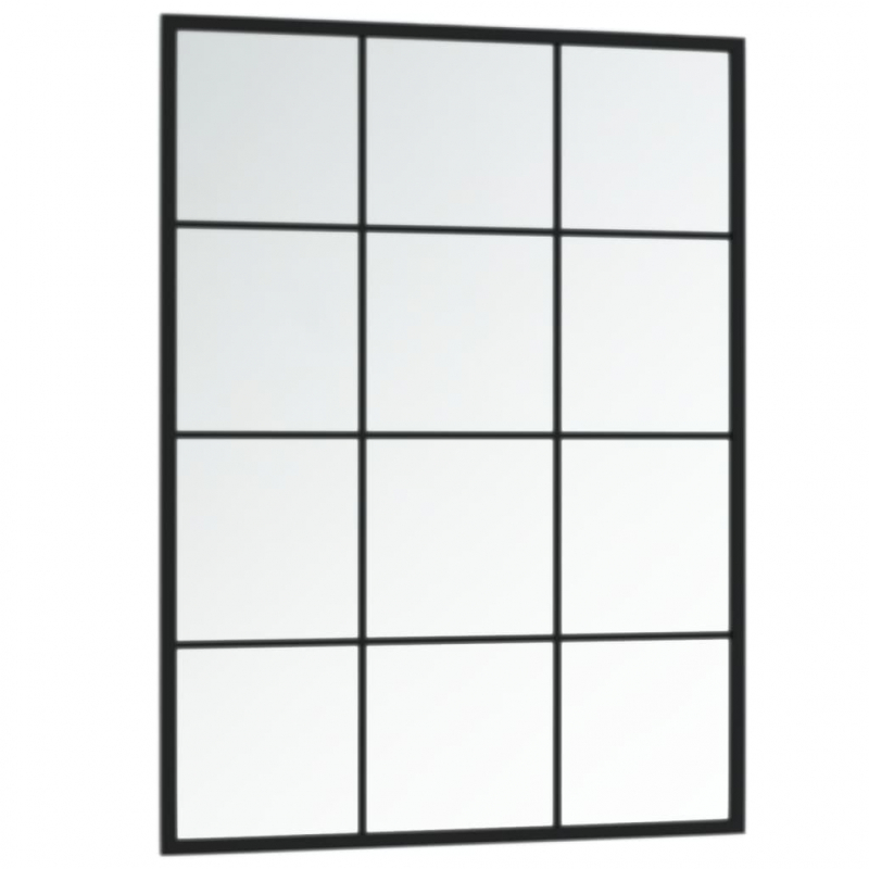 Wandspiegel 2 Stk. Schwarz 80x60 cm Metall