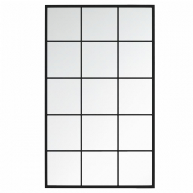 Wandspiegel 3 Stk. Schwarz 100x60 cm Metall