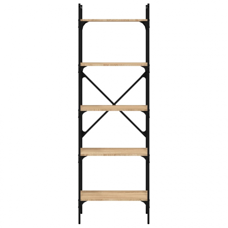 Bücherregal 5 Fächer Sonoma-Eiche 56x31,5x174 cm Holzwerkstoff