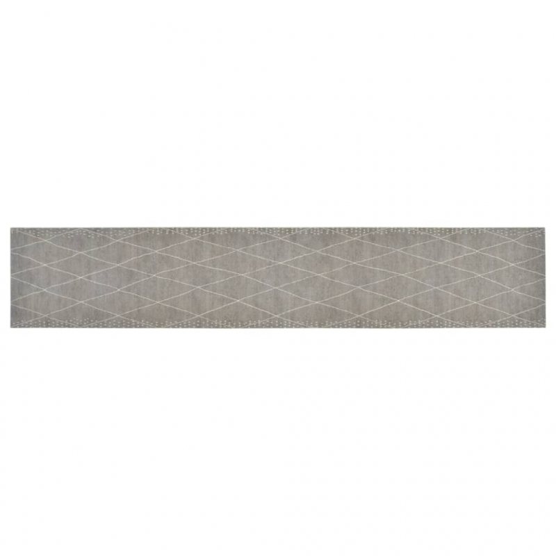 Küchenteppich Waschbar Raute 60x300 cm Samt