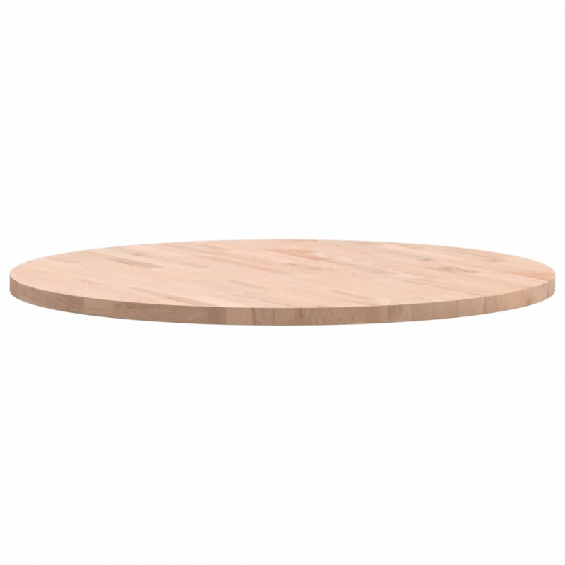 Tischplatte Ø80x2,5 cm Rund Massivholz Buche