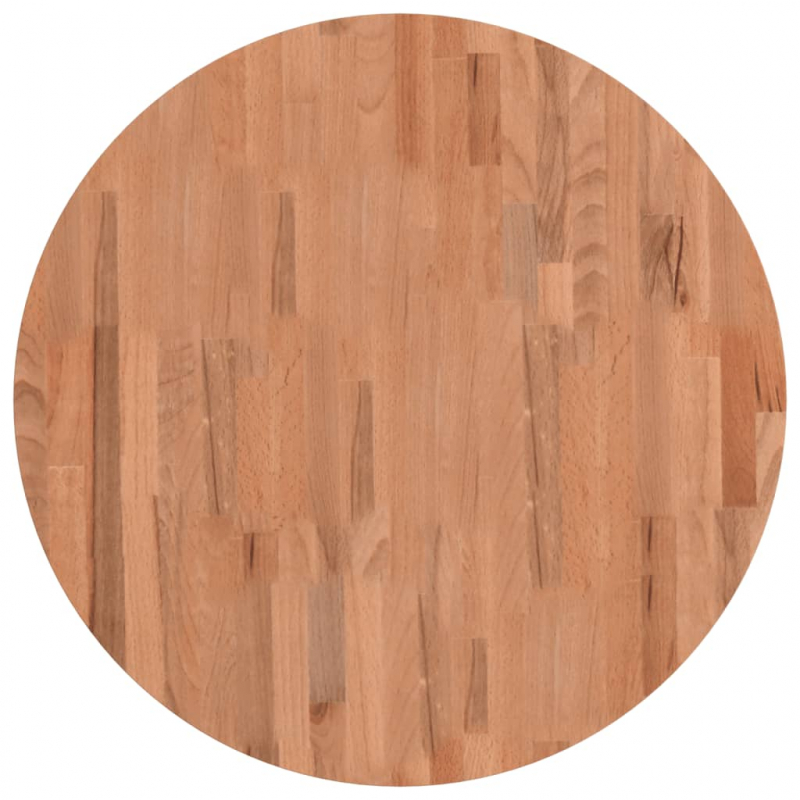 Tischplatte Ø70x1,5 cm Rund Massivholz Buche