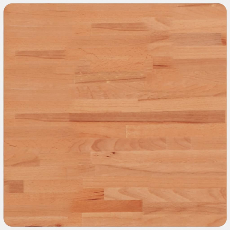 Tischplatte 50x50x2,5 cm Quadratisch Massivholz Buche