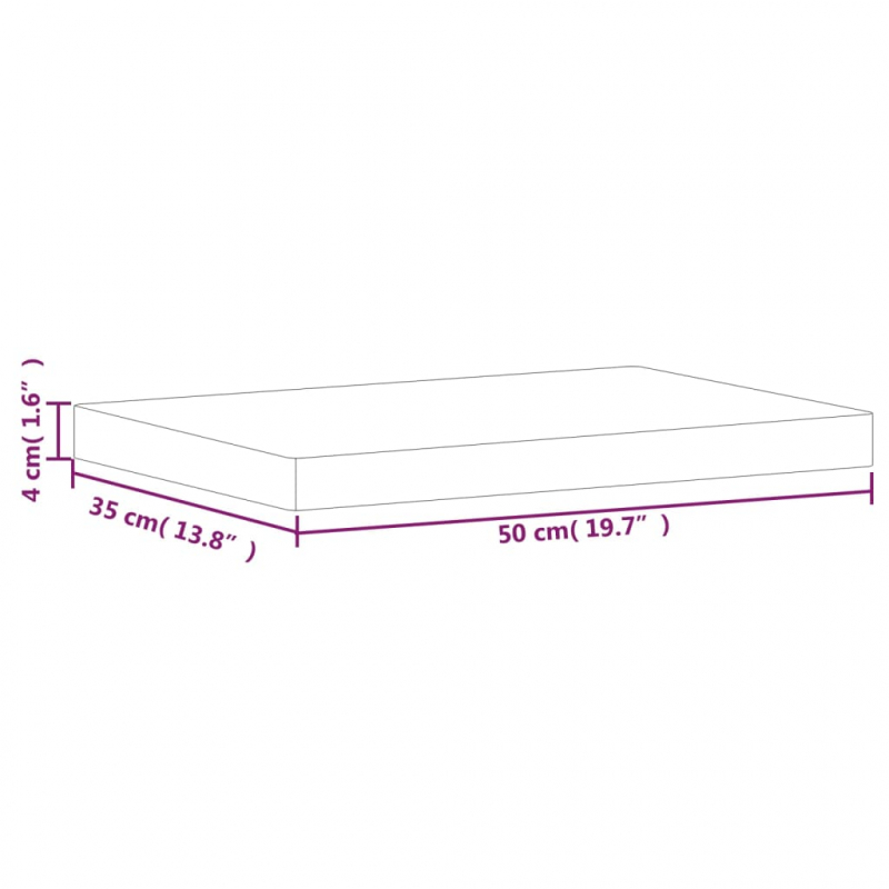 Schneidebrett 50x35x4 cm Massivholz Buche