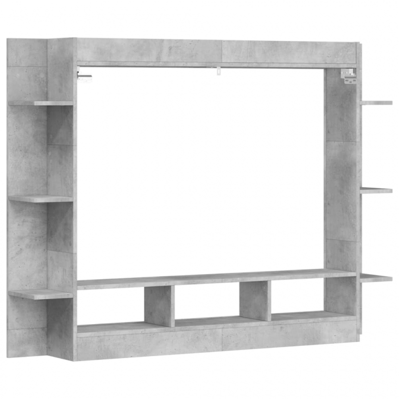 TV-Schrank Betongrau 152x22x113 cm Holzwerkstoff